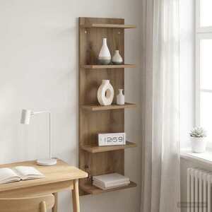Imagine vidaXL Raft de perete Stejar Artizanal 30 x 15 x 100 cm Lemn prelucrat