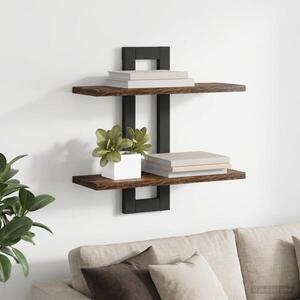 Imagine vidaXL Rafturi suspendate Stejar fumuriu 40 x 15 x 40 cm