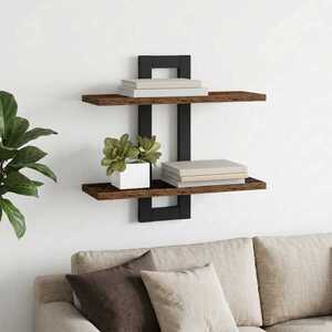 Imagine vidaXL Rafturi suspendate Lemn vechi 40 x 15 x 40 cm Lemn prelucrat