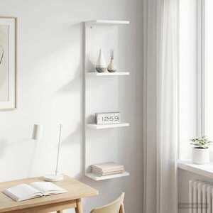 Imagine vidaXL Raft de perete Alb 22 x 15 x 100 cm Lemn prelucrat