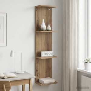 Imagine vidaXL Raft de perete Stejar Artizanal 22 x 15 x 100 cm Lemn prelucrat