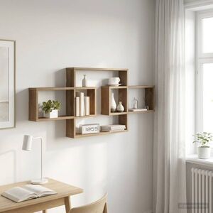 Imagine vidaXL Raft de perete Stejar Artizanal 130 x 10 x 50 cm Lemn prelucrat