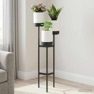 Imagine vidaXL Suport pentru flori Alb 42 x 39, 5 x 125 cm