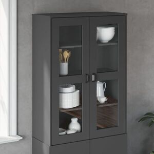 Imagine vidaXL Dulap superior „VIKEN”, gri antracit, lemn prelucrat