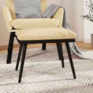 Imagine vidaXL Taburet, crem, 45x29, 5x35 cm, textil & piele ecologică