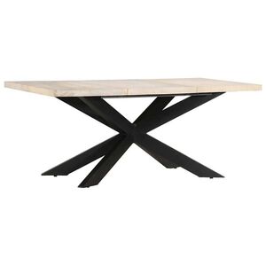 Imagine vidaXL Masă de bucătărie, 180x90x76 cm, lemn masiv de mango decolorat