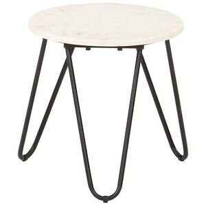 Imagine vidaXL Măsuță de cafea alb 40x40x40 cm piatră naturală aspect marmură