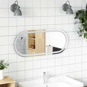 Imagine vidaXL Oglindă de baie cu LED, 80x35 cm, ovală