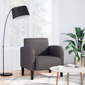 Imagine vidaXL Canapea scaun cu cotiere gri 54 cm piele artificială