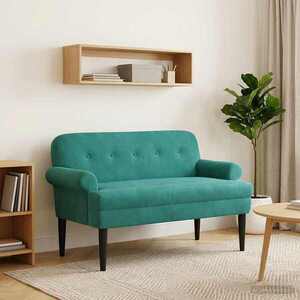 Imagine vidaXL Canapea cu capitonaj butonat Turcoaz 120 x 66 x 78 cm Catifea