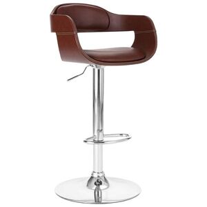 Imagine vidaXL Scaun de bar, maro, piele ecologică