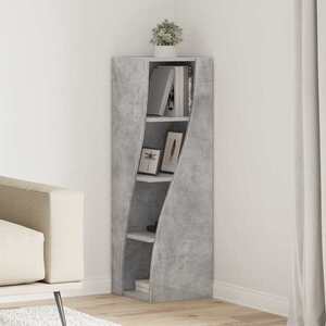 Imagine vidaXL Dulap de colț 32x32x102cm Lemn prelucrat Gri din beton