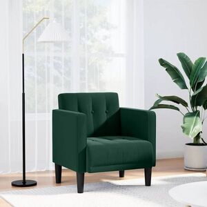 Imagine vidaXL Canapea scaun cu cotiere, verde închis, 53 cm, catifea
