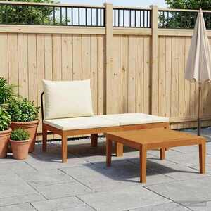 Imagine vidaXL 3 buc. Set de lounge pentru grădină cu perne natural