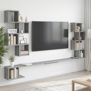 Imagine vidaXL Raft pentru televizor montat pe perete Sonoma gri