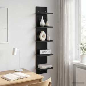 Imagine vidaXL Raft de perete Stejar Negru 22 x 15 x 100 cm Lemn prelucrat