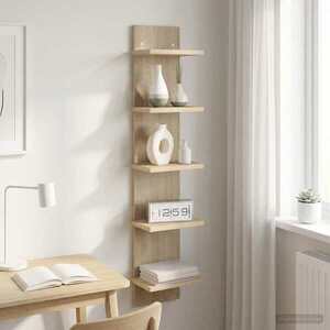 Imagine vidaXL Raft de perete Stejar Sonoma 22 x 15 x 100 cm Lemn prelucrat