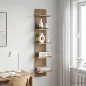 Imagine vidaXL Raft de perete Stejar Artizanal 22 x 15 x 100 cm Lemn prelucrat