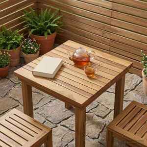 Imagine vidaXL Placă de masă 40 x 40 x 3, 5 cm Pătrat Lemn solid de tec natural