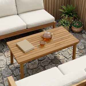 Imagine vidaXL Placă de masă 80 x 40 x 3, 5 cm Dreptunghiular Lemn solid de tec