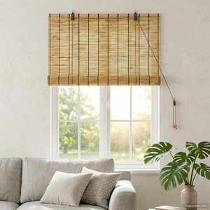 Imagine vidaXL Rulou textil natural 100 x 160 cm Stuf