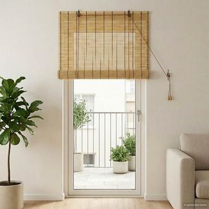 Imagine vidaXL Rulou textil natural 80 x 220 cm Stuf