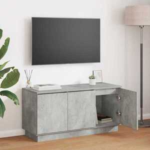Imagine vidaXL Cabinet TV 100 x 38 x 49 cm Gri din beton Lemn prelucrat