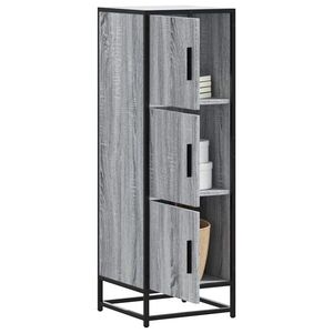 Imagine vidaXL Dulap nalt gri Sonoma 35, 5x35x106, 5 cm lemn prelucrat