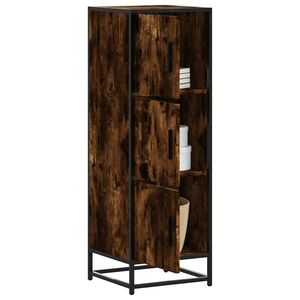 Imagine vidaXL Dulapuru stejar afumat 35, 5x35x106, 5 cm lemn și metal prelucrat