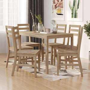 Imagine vidaXL Set mobilier de bucătărie, 7 piese, lemn masiv de acacia