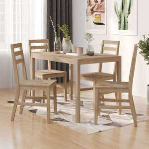 Imagine vidaXL Set mobilier de bucătărie, 5 piese, lemn masiv de acacia