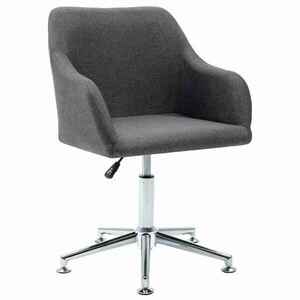 Imagine vidaXL Scaun de birou pivotant, gri închis, material textil