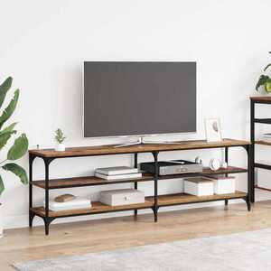Imagine vidaXL Cabinet TV Lemn Vechi 160 x 30 x 50 cm Lemn Ingineresc și Fier