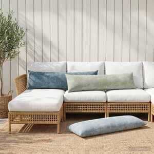 Imagine vidaXL Husă pentru pernă HEERLEN Albastru deschis 40 x 145 cm