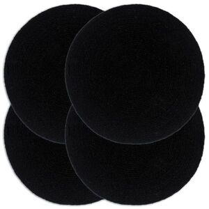 Imagine vidaXL Naproane, 4 buc., negru, 38 cm, bumbac, rotund