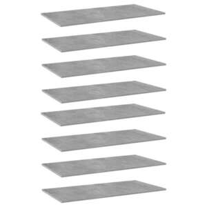 Imagine vidaXL Plăci bibliotecă, 8 buc., gri beton, 80 x 30 x 1, 5 cm, PAL
