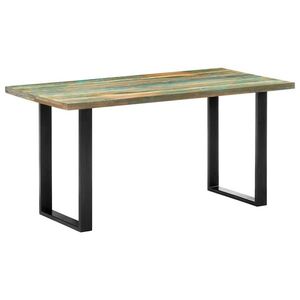 Imagine vidaXL Masă de bucătărie, 160 x 80 x 75 cm, lemn masiv reciclat