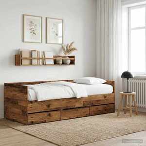 Imagine vidaXL Daybed cu sertar cu headboard Lemn vechi Lemn prelucrat