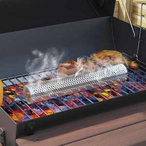 Imagine vidaxl Tub de fumat 2 buc. Ø 5 x 30 cm Oțel inoxidabil 304 Argintiu