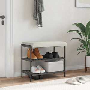 Imagine vidaXL Perna pentru bancă Catifea Crem Adâncime 35 cm
