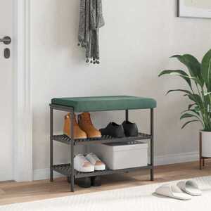 Imagine vidaXL Perna pentru bancă Catifea Verde Mării Adâncime 35 cm