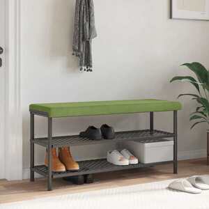 Imagine vidaXL Perna pentru bancă Catifea Verde deschis Adâncime 35 cm