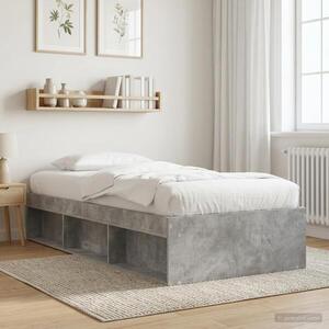 Imagine vidaXL Cadru de pat cu depozitare Gri Beton 80 x 200 cm Lemn prelucrat