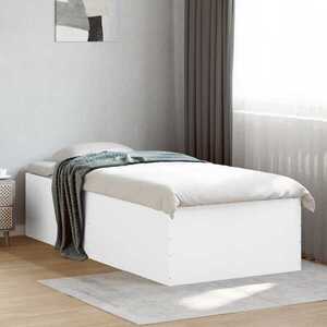Imagine vidaXL Cadru de pat la sol Alb 80 x 200 cm Lemn prelucrat