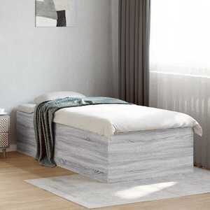 Imagine vidaXL Cadru de pat la sol Sonoma gri 80 x 200 cm Lemn prelucrat