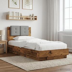 Imagine vidaXL Cadru de Pat cu Tăblie Lemn vechi 80 x 200 cm Lemn prelucrat