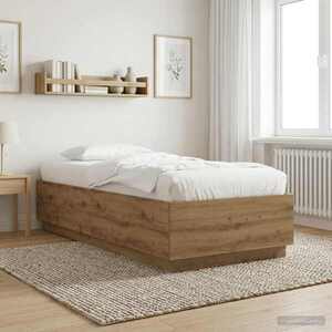 Imagine vidaXL Cadru de pat Stejar artizanal 80 x 200 cm Lemn prelucrat