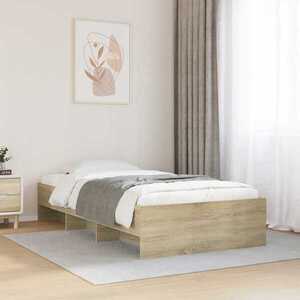 Imagine vidaXL Cadru de pat cu raft Stejar Sonoma 80 x 200 cm Lemn prelucrat
