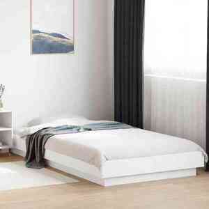 Imagine vidaXL Cadru de pat la sol Alb 80 x 210 cm Lemn prelucrat
