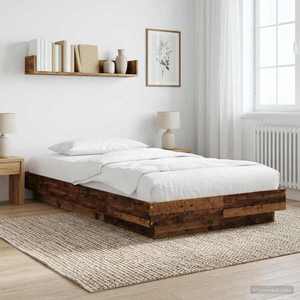 Imagine vidaXL Cadru de pat la sol Lemn vechi 80 x 210 cm Lemn prelucrat